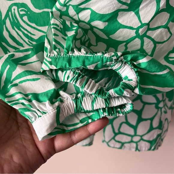 Lilly Pulitzer Sz XL Camryn Tunic in Spearmint Green Kiss My Tulips Top - Picture 9 of 14